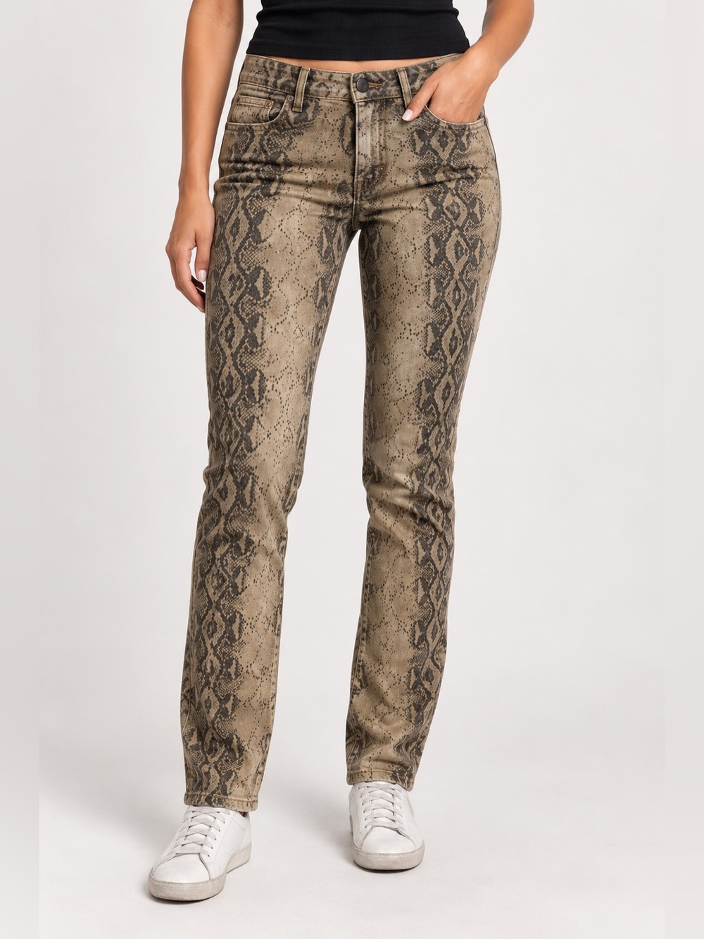 Judy Blue Snake Print Jeans Size 0/24 High Rise Skinny Fit Animal Print Denim